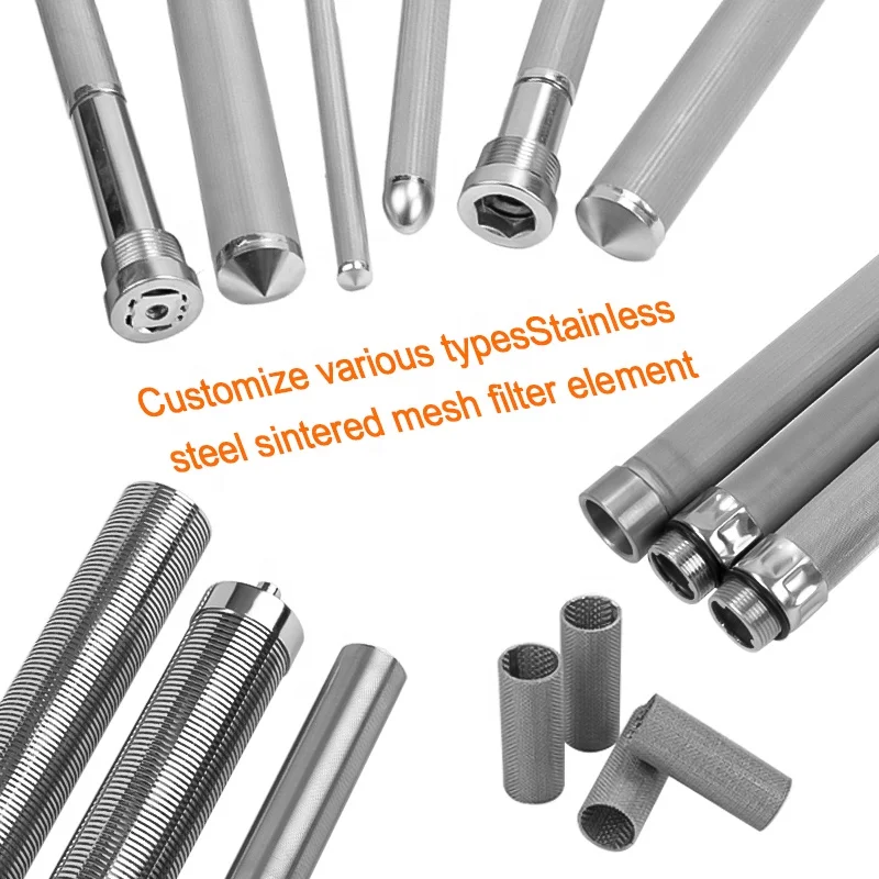 LIANDA Filter Tube Stainless Steel Sintered Porous Metal Filter Cartridge Sintered Stainless Steel Filter