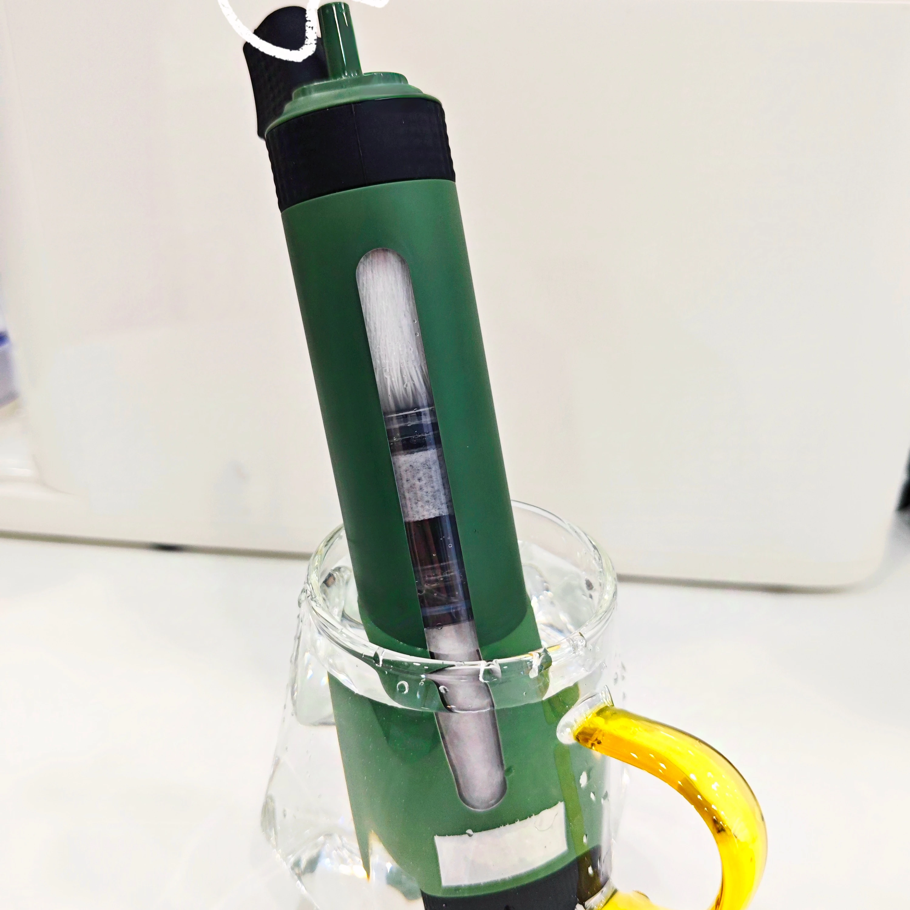 Portable outdoor water purifier convenient life straw for camping enthusiasts remove bacteria chlorine water filter bottle