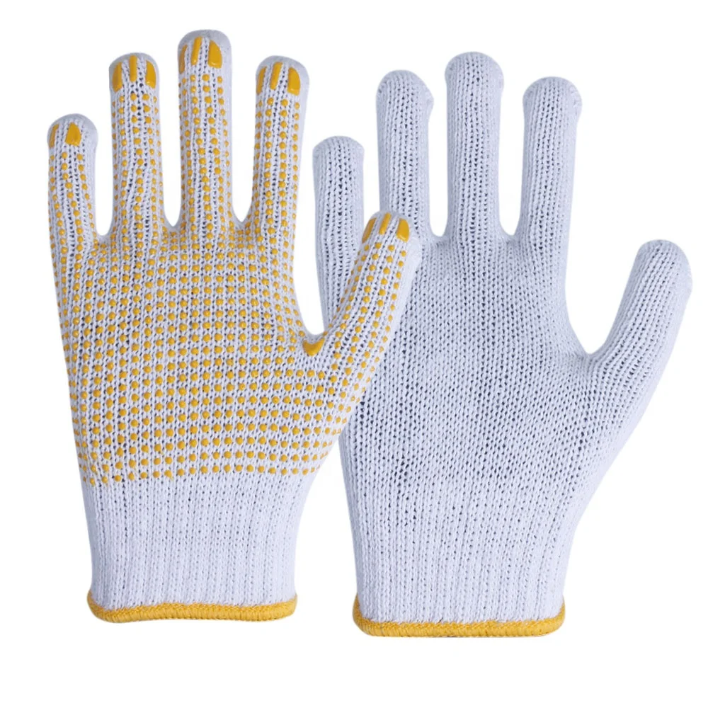 Best & Wecan, 100% бесшовные вязаные перчатки в горошек из ПВХ с низким ворсом, перчатки без ворса для контакта с пищевыми продуктами