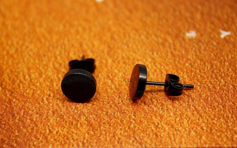 Classic 316L stainless steel round cake earrings Korea hot selling jewelry products for women
