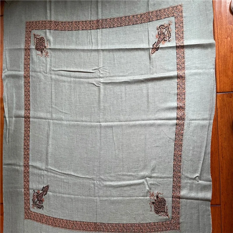 Kashmiri Embroidery Patterns in wool/acrylic shawls