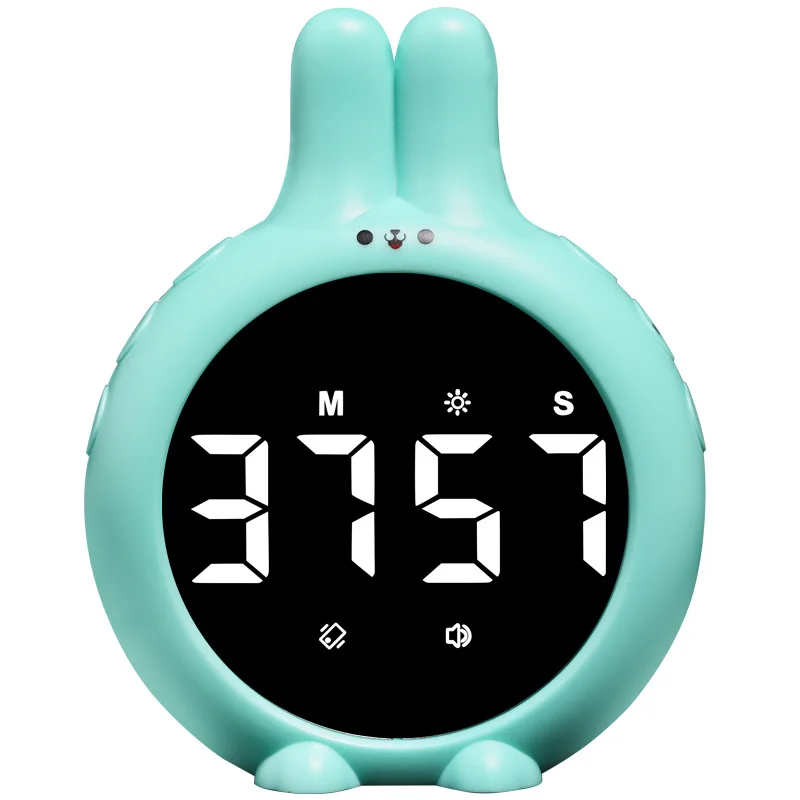 Rabbit styling LED Electronic timer Alarm clock Student Time Manager Large screen Digital silent kitchen timer