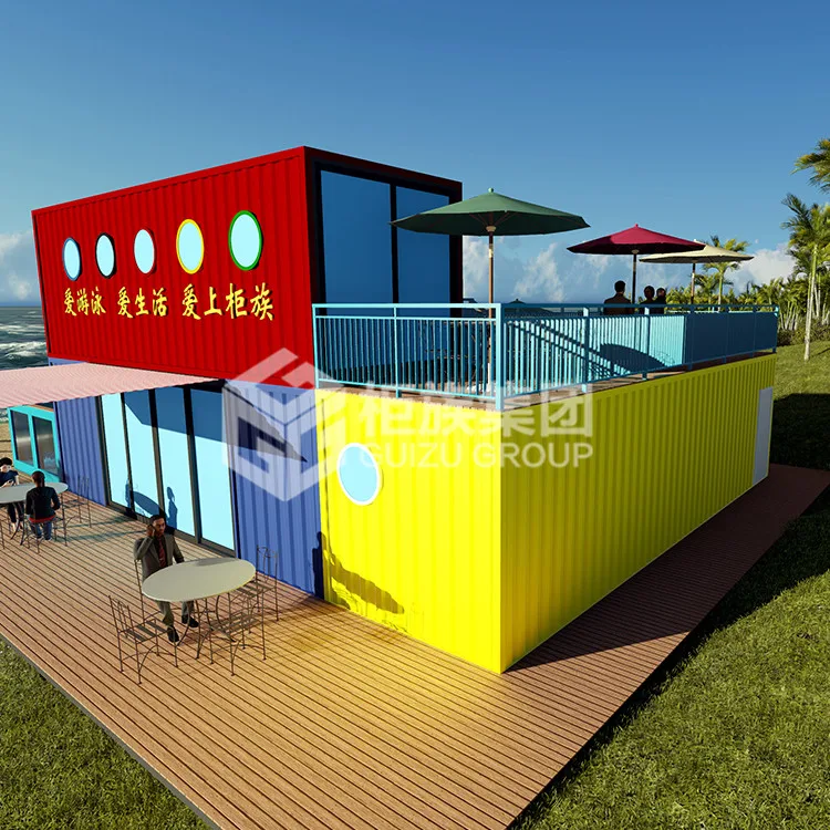 Custom double layer 20ft 40ft sea swimming container pool