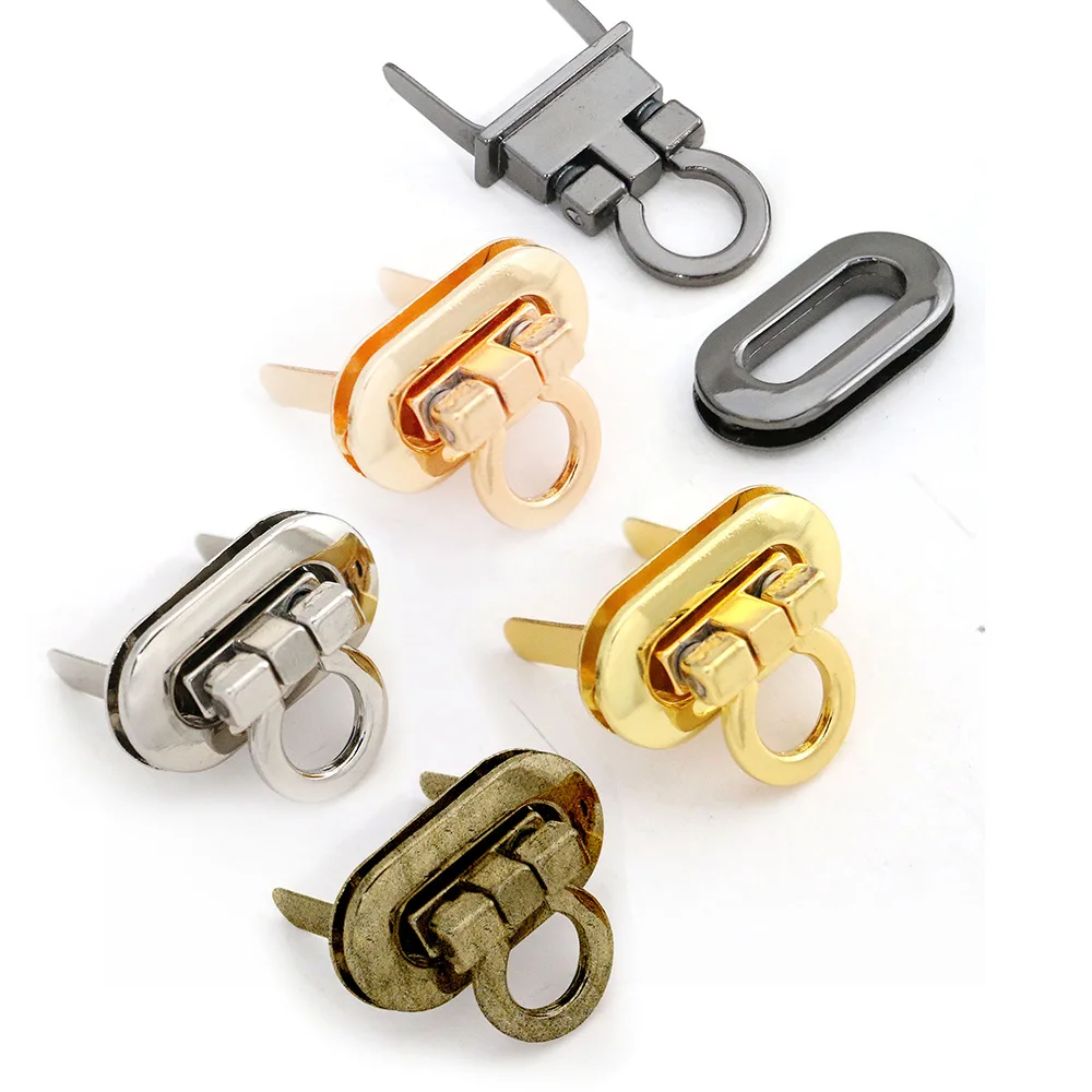 Bag Hardware Supplies Lock Zinc Alloy Turn Twist Lock For Leather Bags Box Hardware