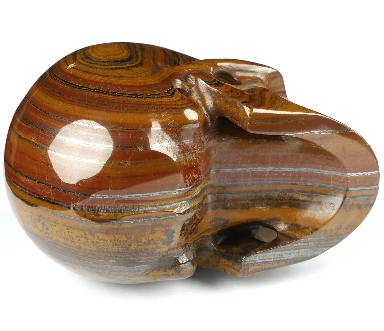 Huge 5.0 Inches  Tiger Iron Eye Hand Carved Crystal Skulls, Super Realistic Crystal Healing Stones ,Reiki Healing Stone Statue