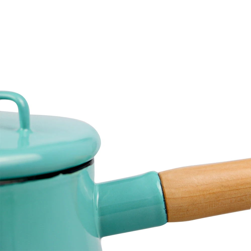 19cm european high-end custom floral enamel coated cast iron cooking stew pot cookware