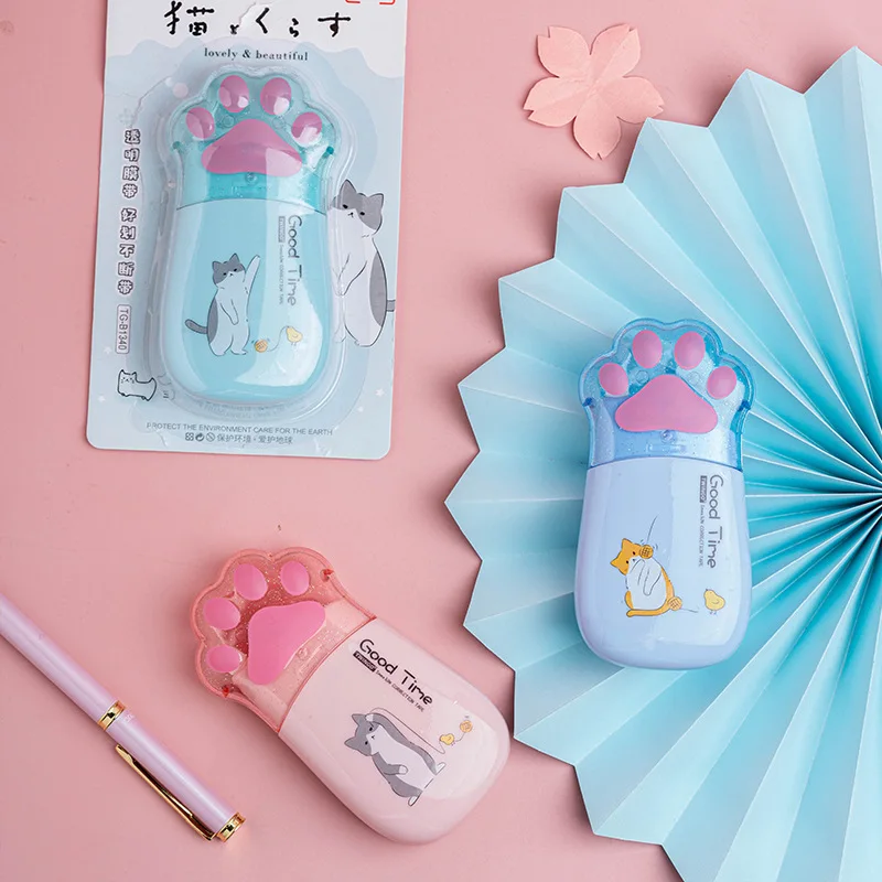 Kawaii Cat Correction Tape 30 Meters Long Custom Logo Correction Tape Decorative Roller Correction Tape
