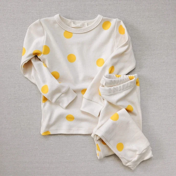 Organic Cotton 2pcs Soft Breathable Pajamas Set Wholesale Custom Kids Sleep Wear Children Pajamas