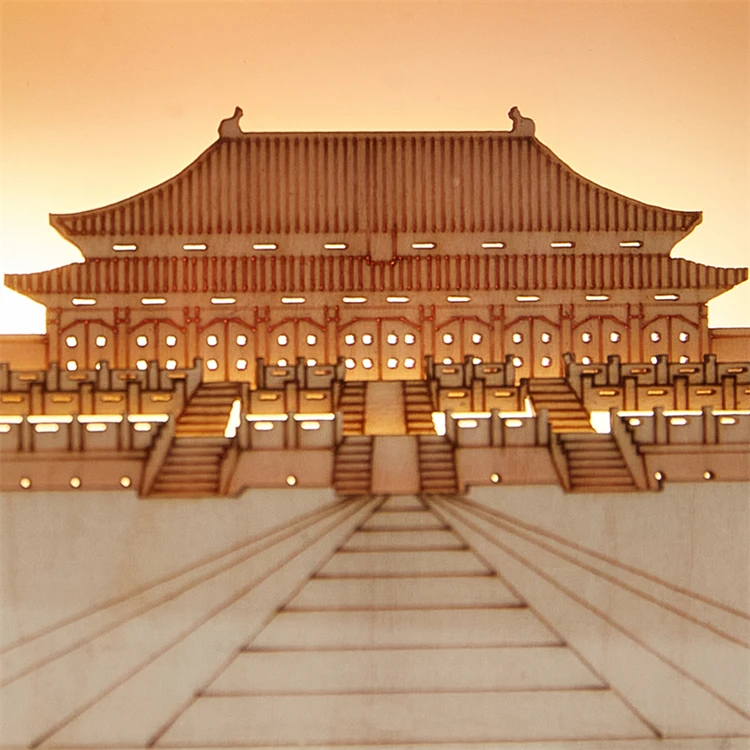 Factory Wholesale Accept Custom The Palace Museum 3D Jigsaw Puzzle Model With Light