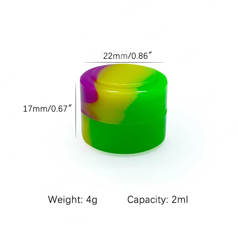 Factory High Compressibility Dishwasher Safe 2ml Silicone Oil Storing Water Proof Multicolor Container Cigarette Cream Box