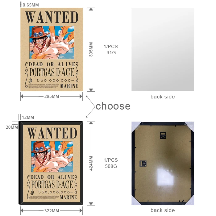 Wholesale One Piece Wanted ACE SABO LUFFY 3D Triple Transition Lenticular Anime Poster  For Promotional Gift