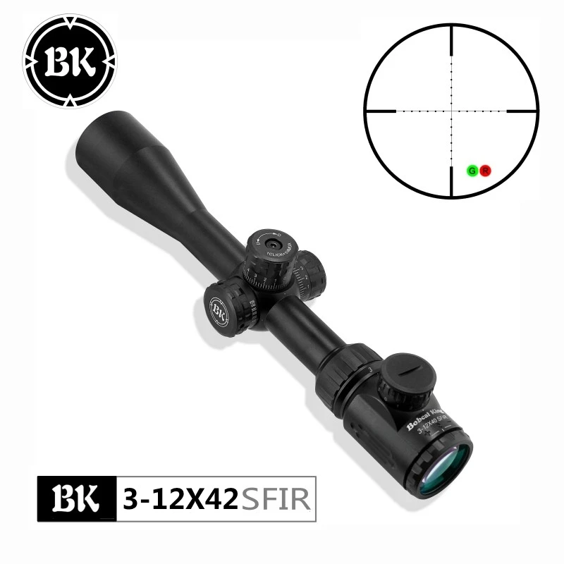 Bobcat King 3-12X42 SFIR охотничий прицел красный и зеленый свет тактический оптический ударопрочный/водонепроницаемый/противотуманные 3-кратное увеличение