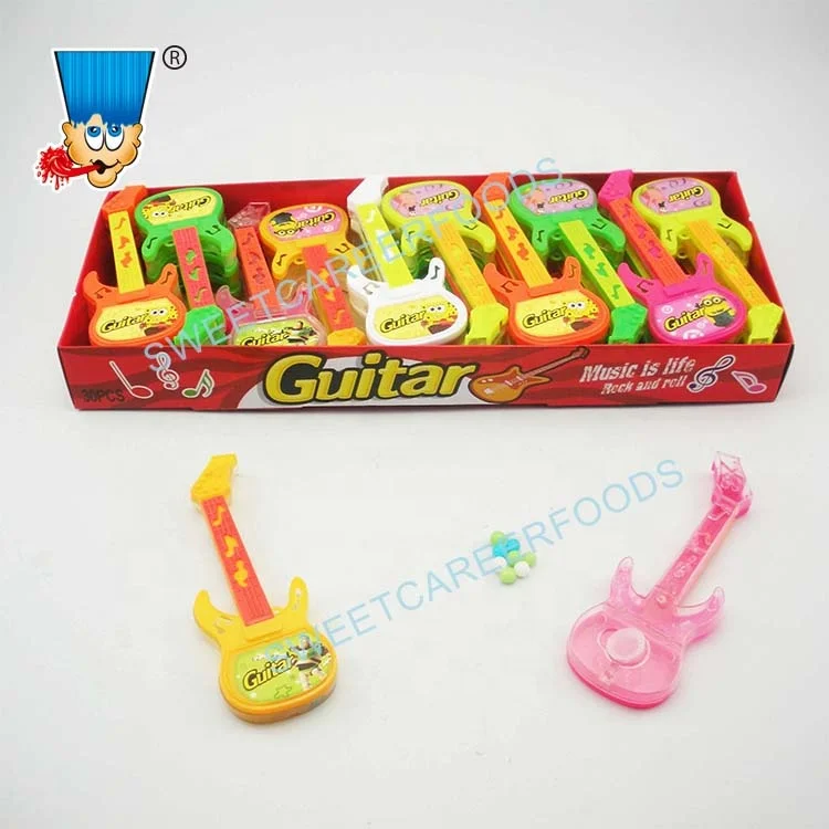 Guitar Toy With Colorful Fruit Flavor Candy Sweets