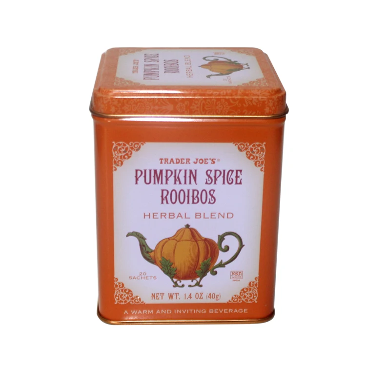 Stock Low MOQ High Quality Square Metal Packing Embossed Tea Coffee Tins Box