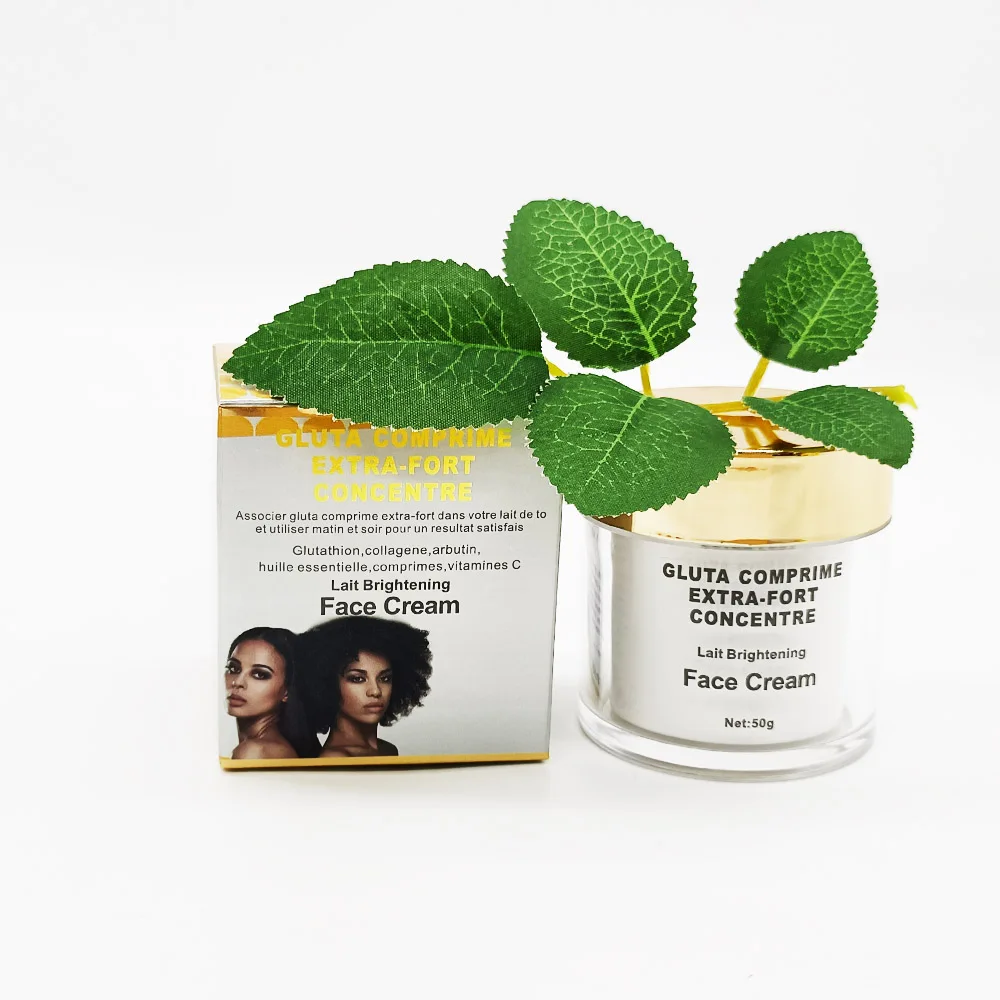 Making Skin Whiter Younger And Smoother Skin Care Lait Brightening Natural Face Cream Product With Gluta Collagen For Black Skin