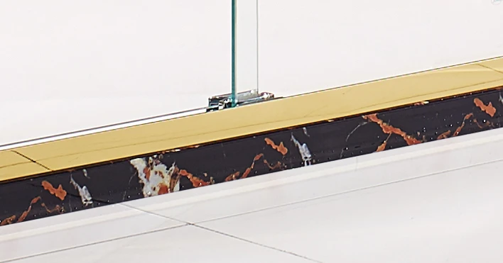 Hotel customized gold sliding glass shower door hardware glass shower screen