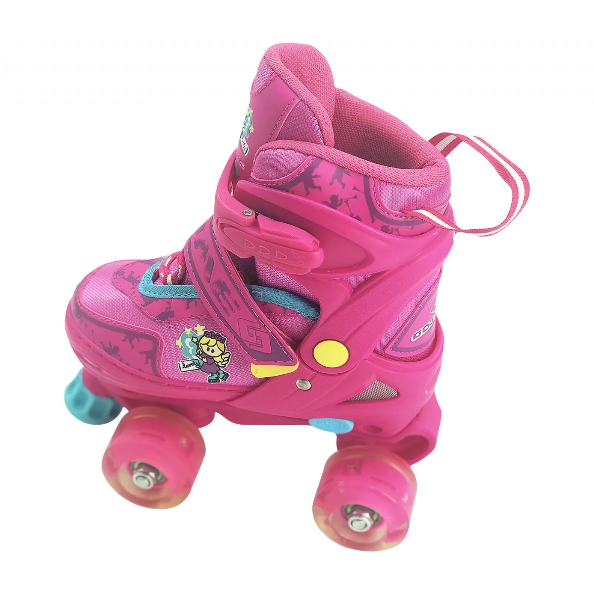 GOSOME 2023 colorful flashing  4 wheel  roller quad skate patines with customer logo and design
