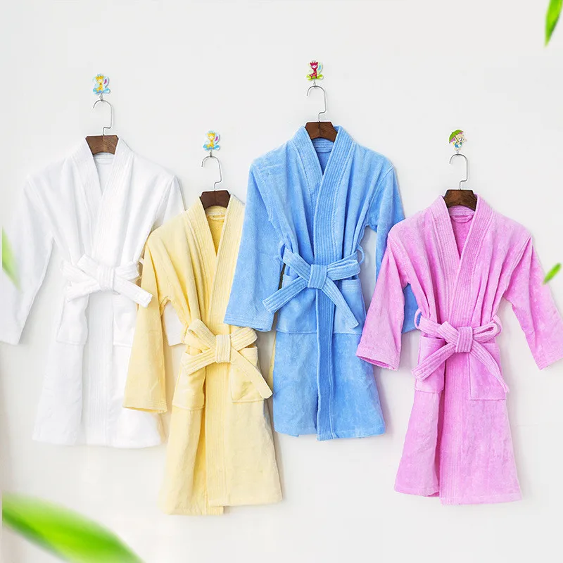 Оптовая продажа, акция, 100% хлопок, махровый велюровый детский халат