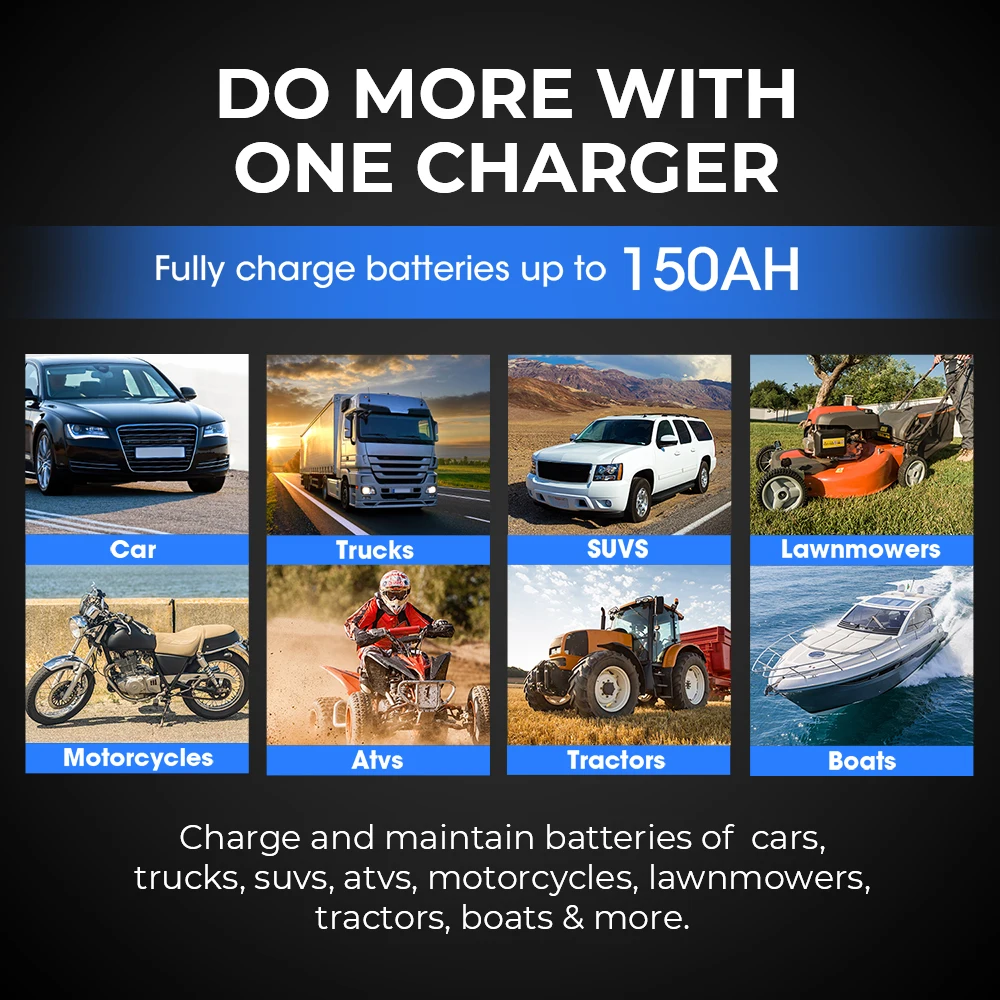 TOPDON  Best Selling Lead Acid Lithium Electricity Car Battery Charger 12V 6V 4A Charger For Car Battery