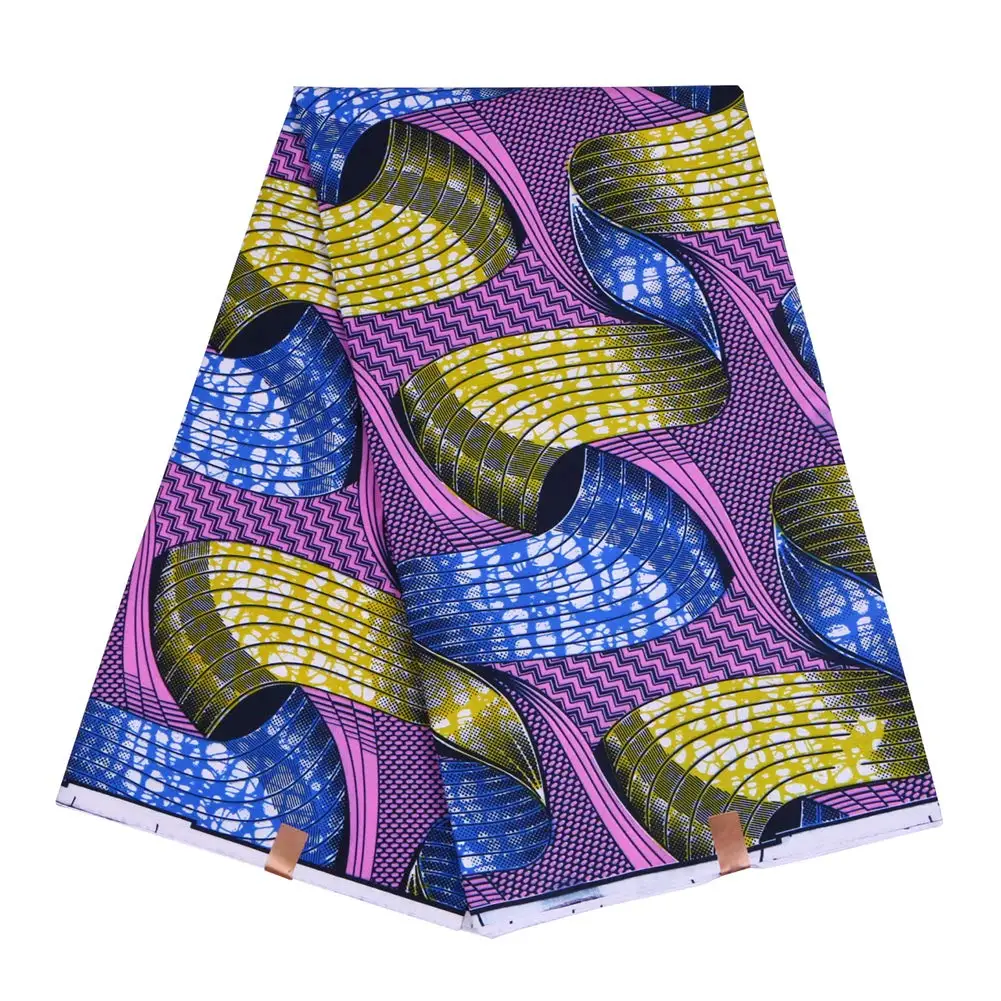African Wax Prints Fabric New Ankara Bazin 6 Yards African Fabric for Party Dress