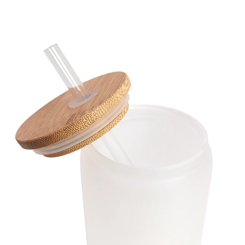 Buy wholesale reusable Cold Drinking Bottle  BPA free 12oz frosted face glass bottle with office