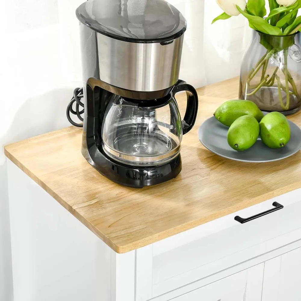 Factory Direct Simple Design Wood Console White Table Cabinet Sideboard with 2 Doors 1 Drawer for Dining Room Kitchen