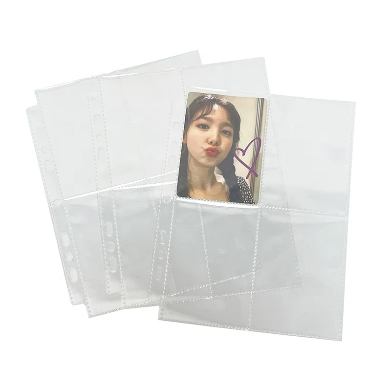 2.4x3.6 Inch Sheet Protectors For 3 Ring A5 Binder 7 Holes Mini Heavy-Duty Sleeves Crystal Clear Pockets Collect Book Refills
