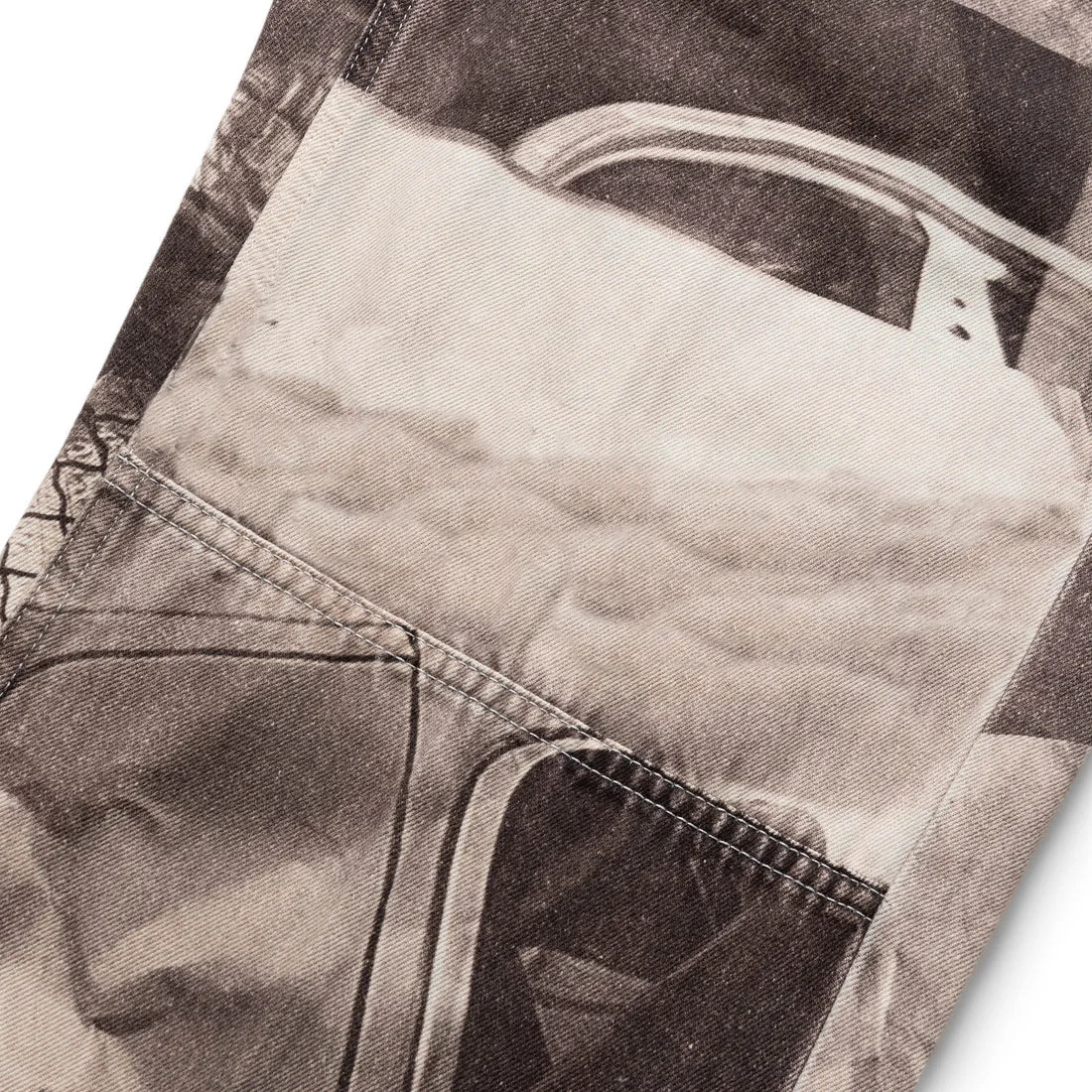 Mens Printed Carpenter Jeans Denims Wide-leg Relaxed Fit  Customize Lgog Pattern  Pockets