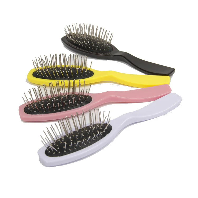 Colorful Plastic Ball Tooth Brush Barber Hair Comb Detangler Massage Hair Brush for Wet & Dry Hair