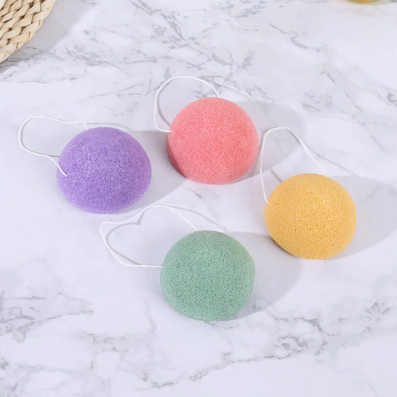 Wholesale 100% Natural Organic Facial And Shower Japan Konjac Sponge For Face Cleansing With Different Shape And Colors