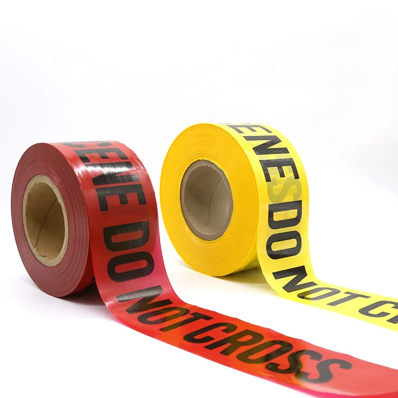 Hot Sale Customize Printed PE Warning Tape with No Adhesion PE Material Caution Barrier Warning Tape