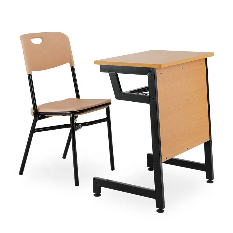 New Design School Furniture Suppliers Single Elementary/Secondary School Desk and Chair Wooden Student Table Chair Philippines