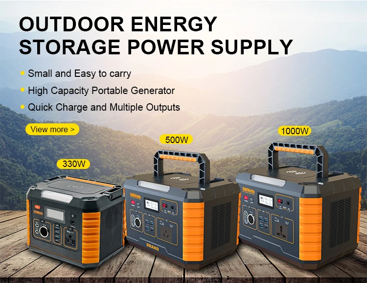 330W 500W 1000W Portable Power Station Pure Sine Wave Inverter All In One Solar Generator