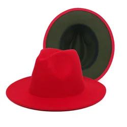 Wholesale Fall and Winter high quality 54 cm small size  two tone jazz fedora hats for kids