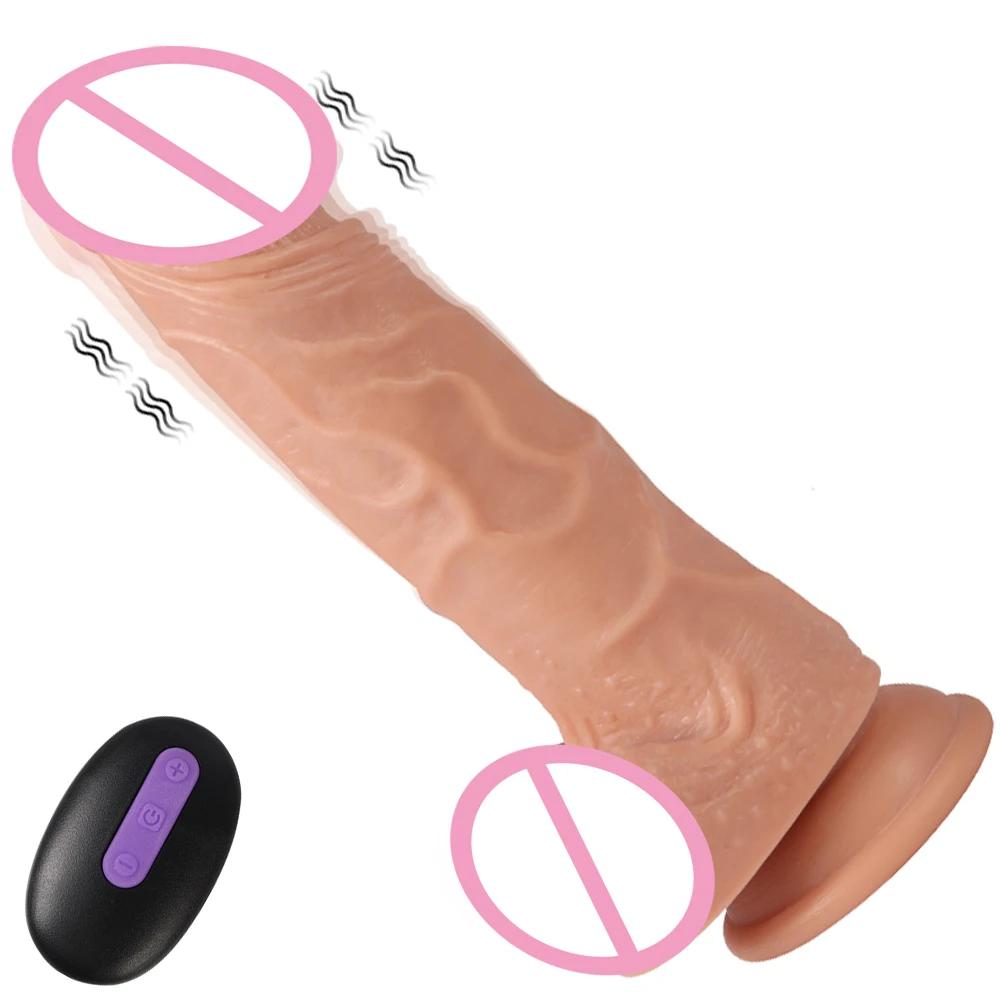XISE Wholesale Realistic Large Remote Control False Penis Female False Penis Realistic Automatic 8 inches rechargeable vibrator
