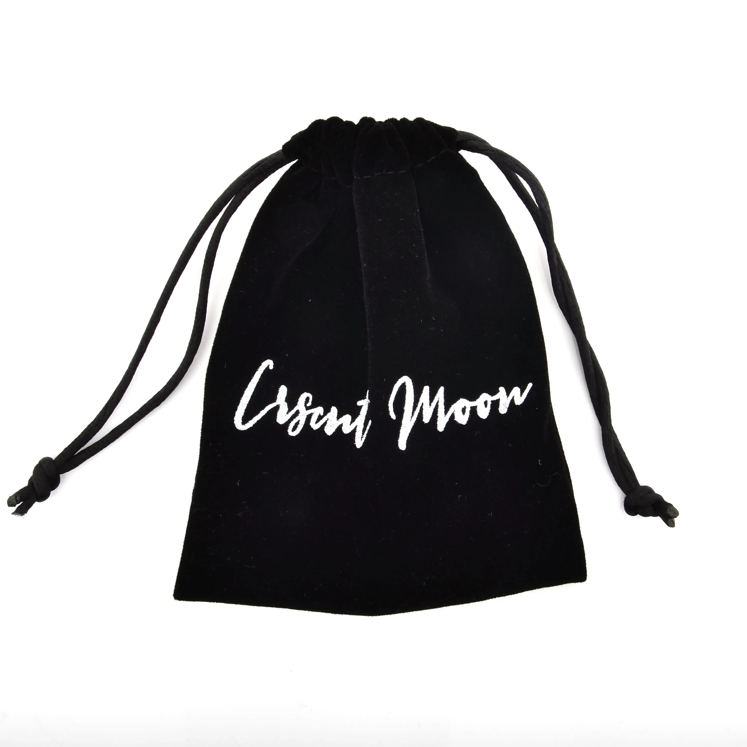 Bracelet Jewelry Packaging Pouch Gift Custom Velvet Jewelry Black Bag With Customer logo