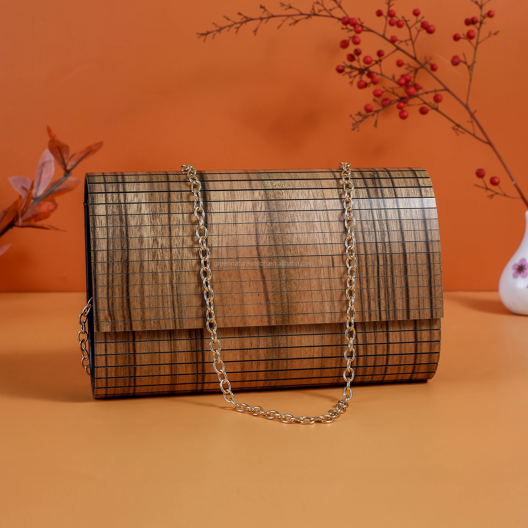 Wholesale Best Quality Women Handbag Wooden Handmade Oval Designer Vintage Crossbody Delicate Woman Wood Bags with Customization