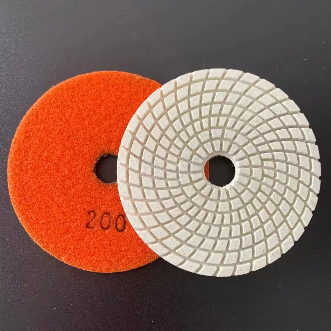 100mm granite quartz marble diamond polishing pads 4inch