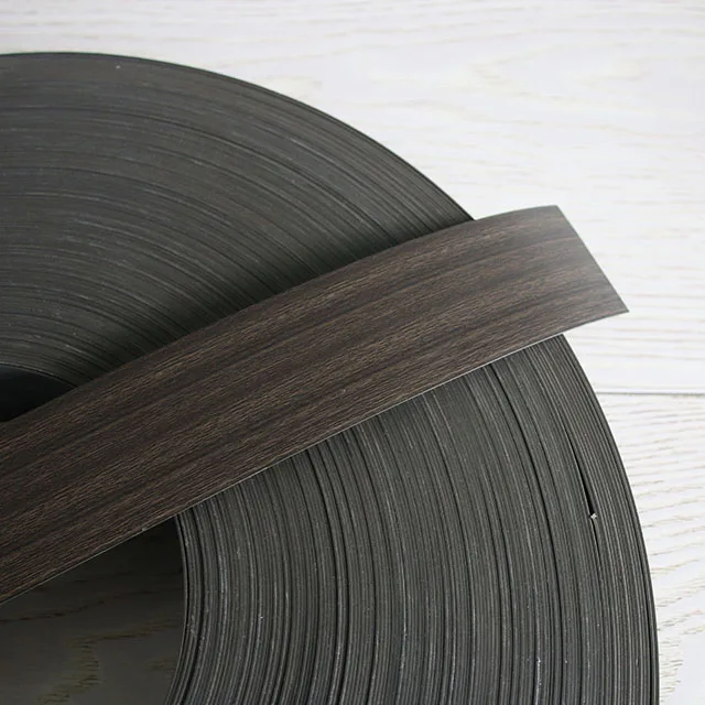 
high quality factory wood grain color flexible plastic furniture PVC edge banding 