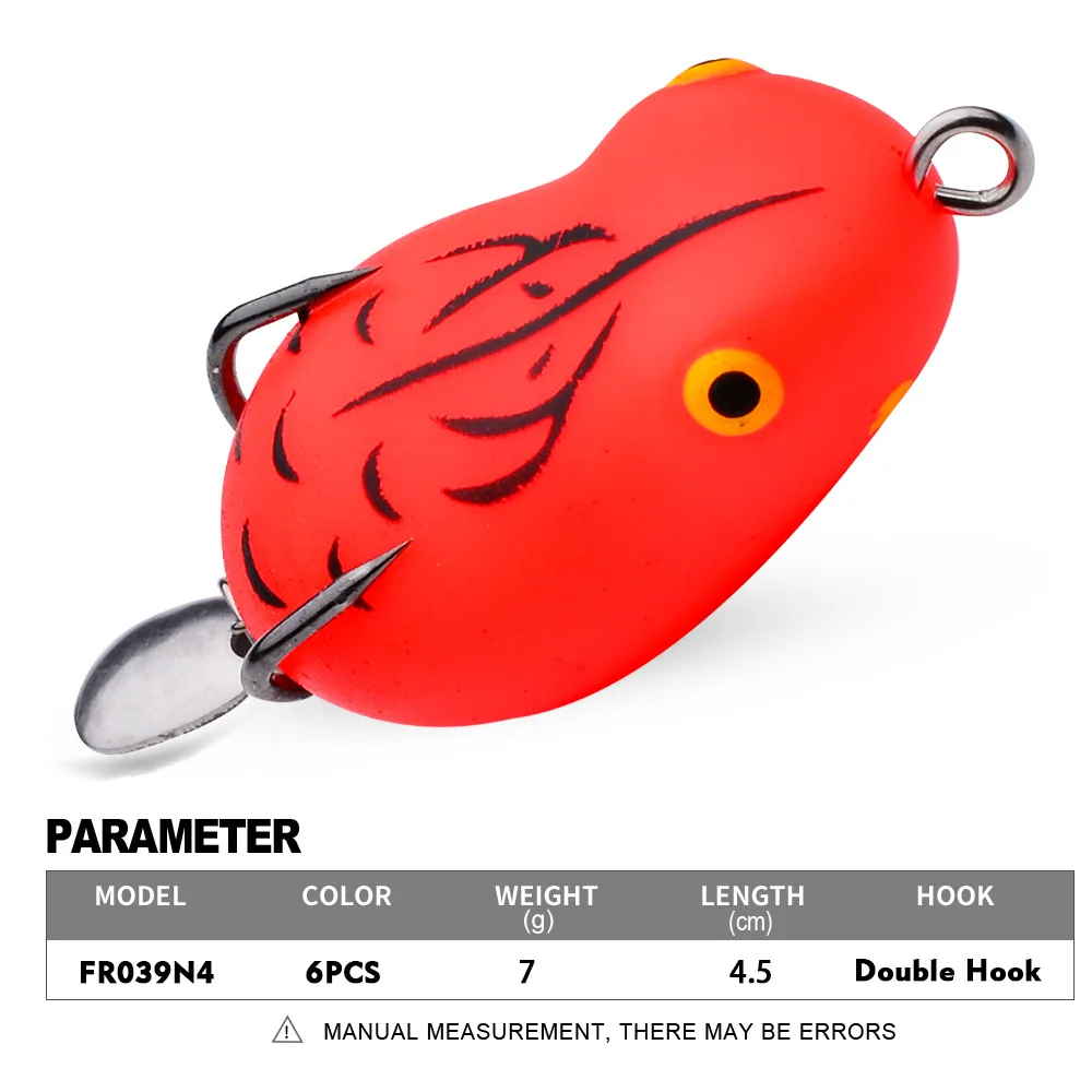 Wholesale 4.5cm7g Small Frog Lure with Metal Blade Tail Long Cast Frog Lure Mini Lifelike Artificial Bait Fishing Frog