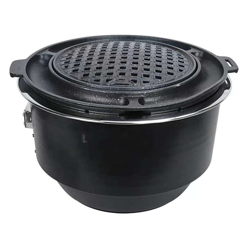 Korean BBQ With Hot Pot Combo Set Pan Pure Copper BBQ Pan BBQ Grill Plates