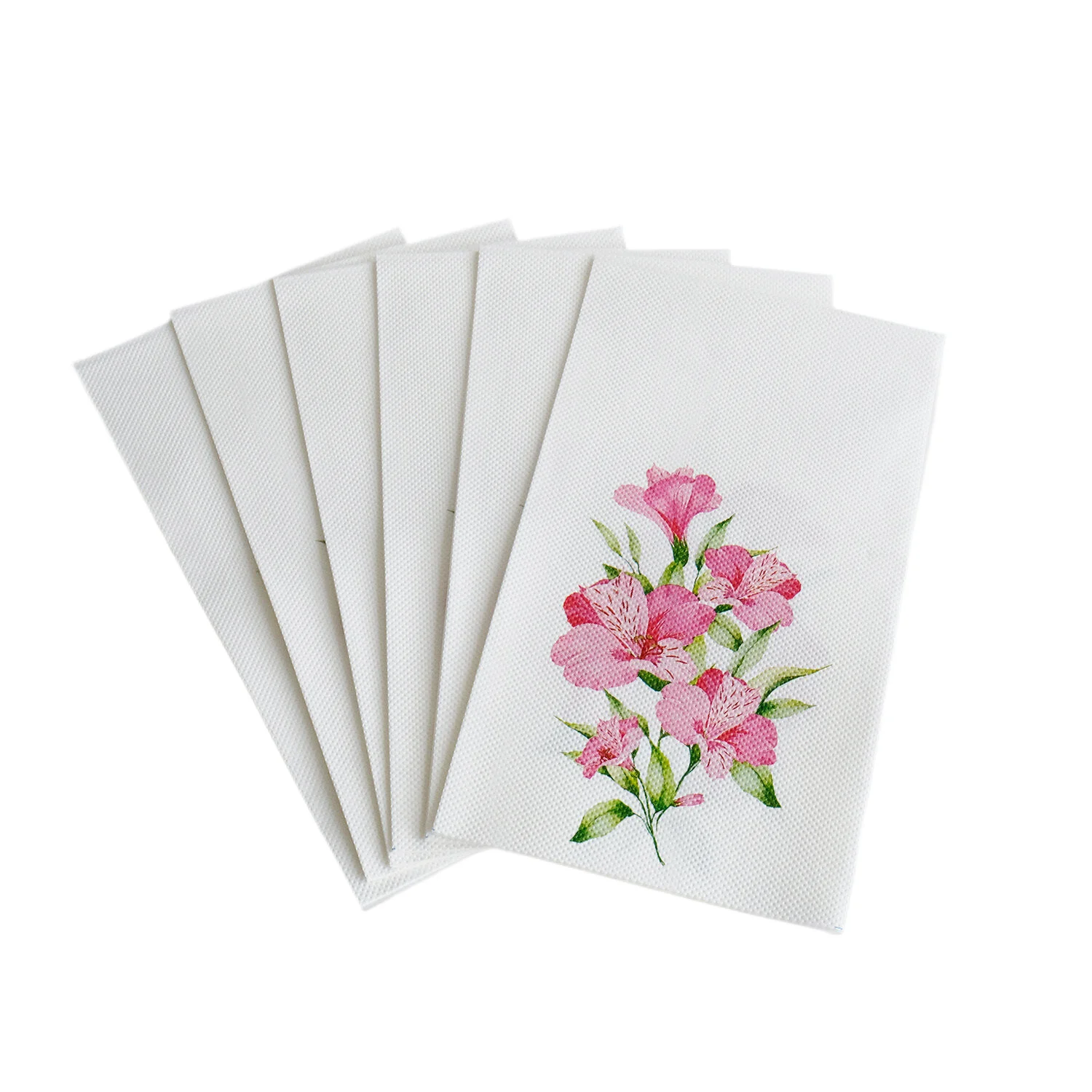 Одноразовые бумажные салфетки с цветочным принтом