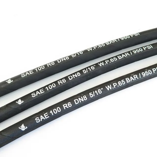 1/4 inch yellow cloth surface SAE 100 R6  water hose