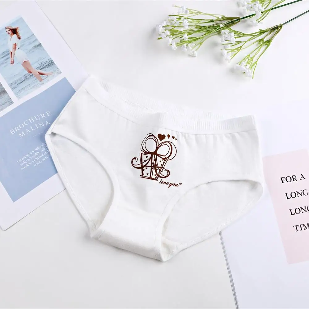Wholesale Hot Sale stylish girl women lingeries underwear 100% cotton panties middle waist