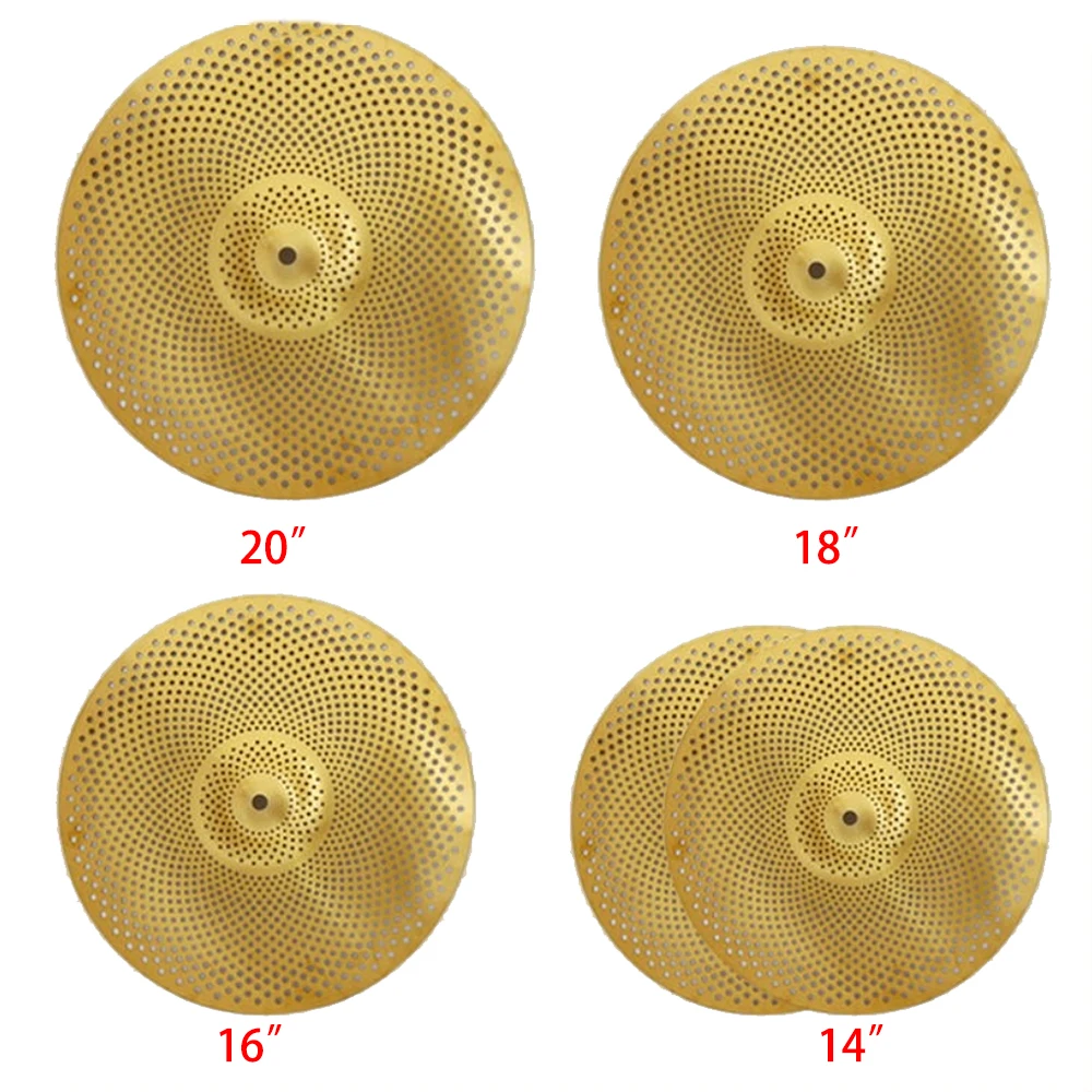 New Gold Color Percussion Instrument Parts Musical Jazz Drum Muted Crush Cymbal With Holes