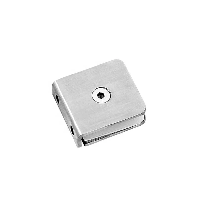 Stainless Steel Glass Clamp for Holding Shower Door 0 Degree Wall Mount Glass Clamps