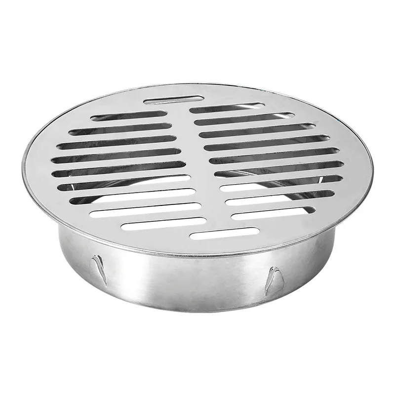 Durable Anti-Blocking Outdoor Floor Drain Large Displacement Straight-through Stainless Steel Floor Drain with Non-blocking