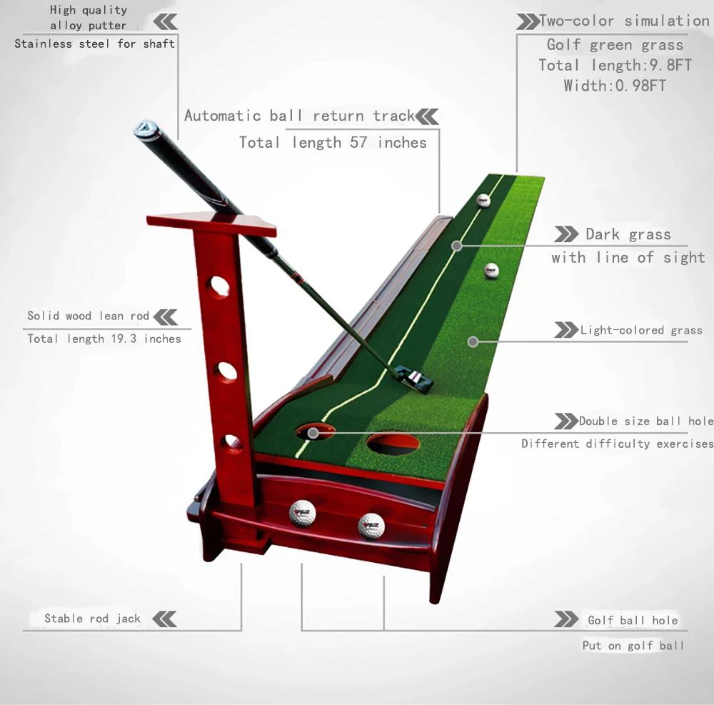 
green indoor golf putting mat training aids mini golf carpet 