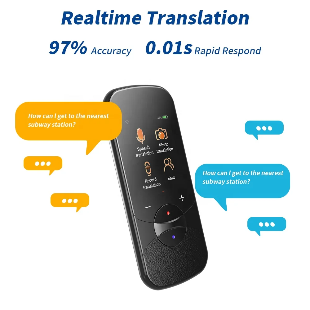 Vormor T11 Portable Voice Translator English Language Translation Interphone System Instant Translation Talking Machine