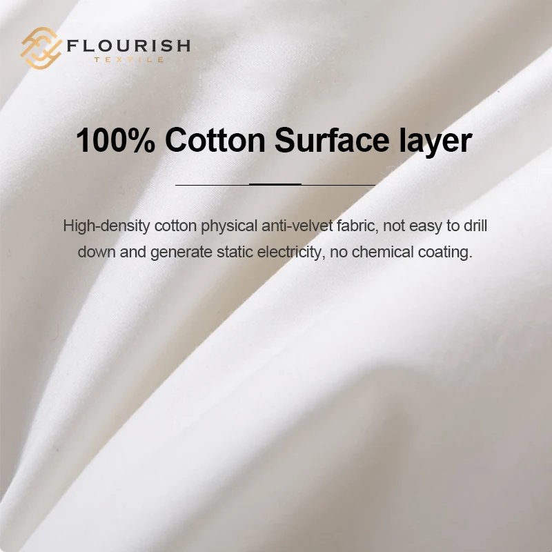 Flourish ODM/OEM 100% corn fiber filling 100% cotton cover bed pillow-soft sleeping pillows almohada